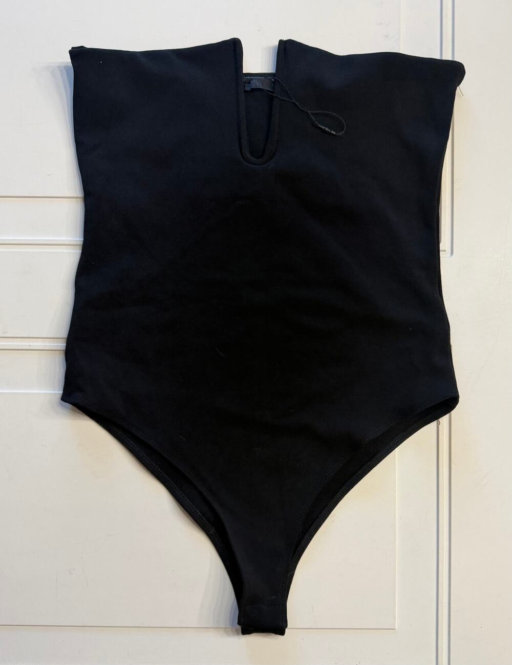Zara NWOT Womens Sz L Black Stretch Sleeveless Bodysuit